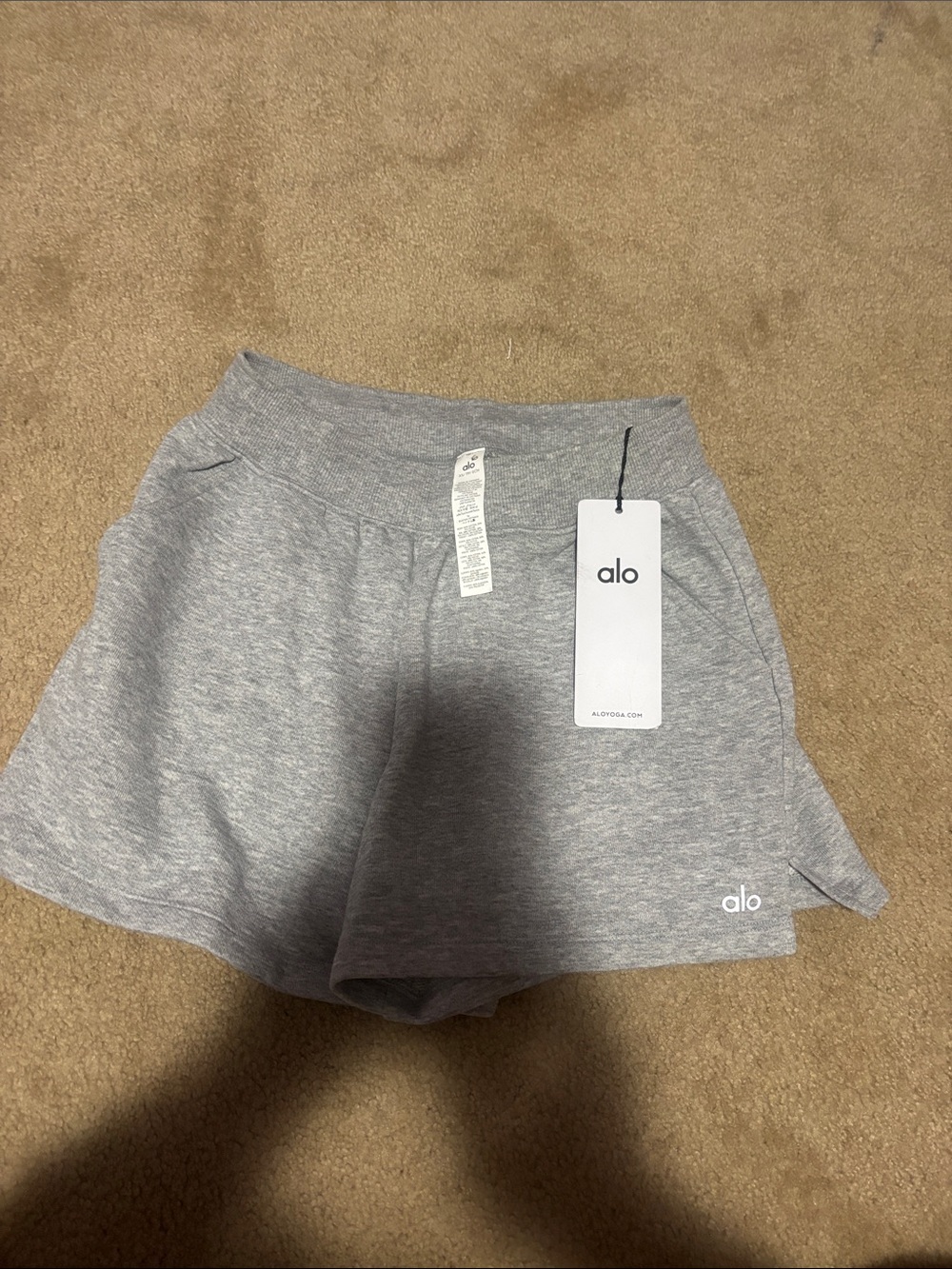 ALO Yoga Heather Gray Lounge Shorts